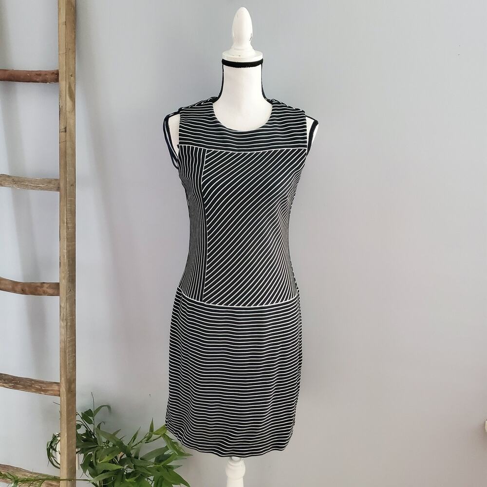 Tommy Hilfiger Women's Striped Sleeveless Shift Dress Size S